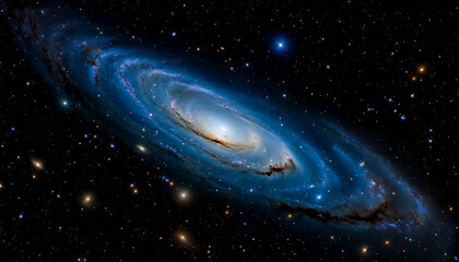 Fototapeta premium The nebula lurking out in the depths of space. 