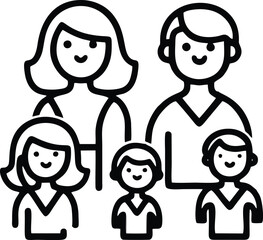 Family Web Icons Set Vector illustration logo concept design