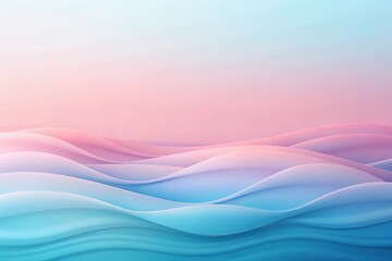 Naklejka premium Minimalist gentle pastel flow soft waves of pink and blue tranquil abstract background