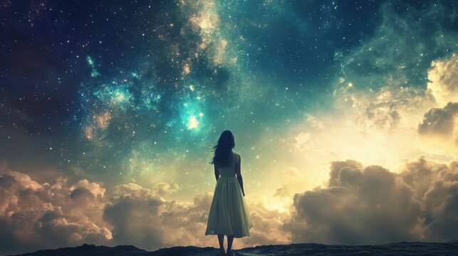 The vastness of space made her feel both insignificant and infinite at the same time.