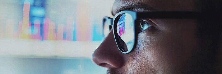 Analysis of Data on Multiple Screens with Glasses Reflection