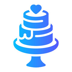 wedding cake Gradient icon