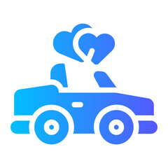 wedding car Gradient icon