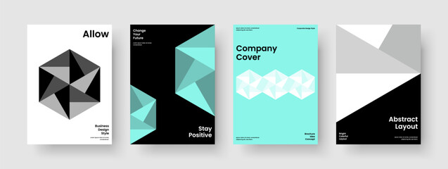 Fototapeta premium Creative Background Template. Geometric Poster Layout. Isolated Brochure Design. Banner. Business Presentation. Report. Flyer. Book Cover. Leaflet. Handbill. Portfolio. Journal. Notebook