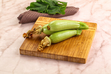 Green young small baby zucchini