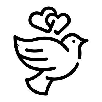 recommend clip art: dove Line Icon