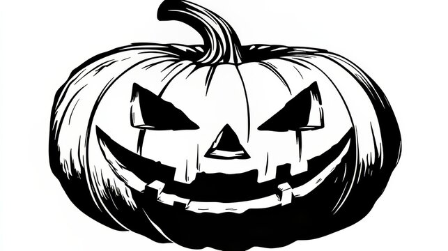 recommend clip art: A simple black outline of a jack-o'-lantern, like you might see in a drawing.