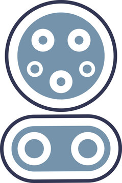 Illustration of a CCS1 charger plug, symbolizing electric vehicle charging technology.