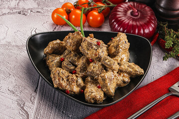 Beef liver with cream sauce