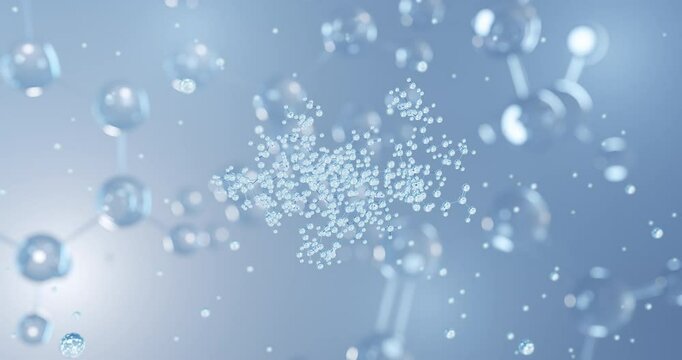 Liraglutide, rotating 3D model of anti-diabetic medication, seamless looped video