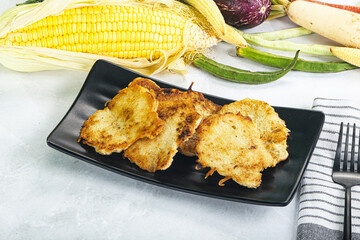 Tasty golden potato hash brown