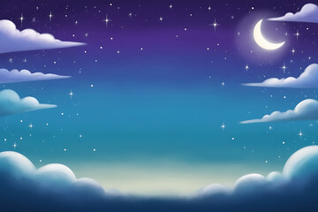 Fototapeta premium night sky with clouds