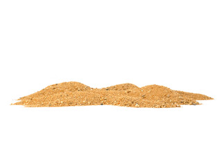 Pile of sand isolated on white background
