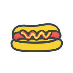 simple hotdog logo for fast food business