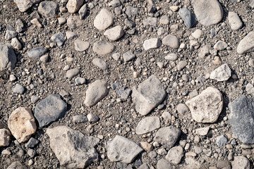 Close-Up of Gravel Road Texture