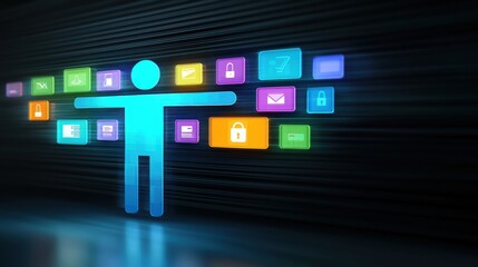 Digital Security and Technology Concept Illustration