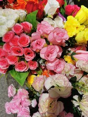 plastic flowers texture