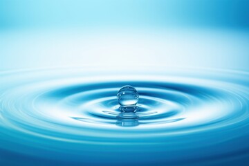 Ripple water drop blue.