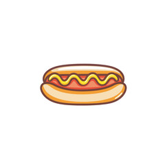 simple hotdog logo for fast food business