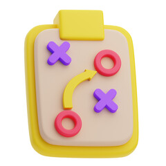 3D Football Game Strategy Planning Board