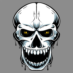 Fototapeta premium Skull Head Illustration Skull Mascot