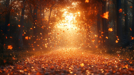 Windy Autumn Path