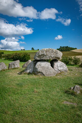 Poskaer Stenhus , the largest stone circle in denmark, this is in mols bjerge nature area