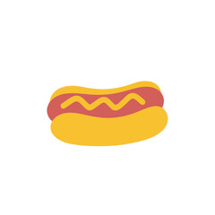 simple hotdog logo for fast food business