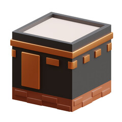 3D Islamic Kaaba Illustration Model