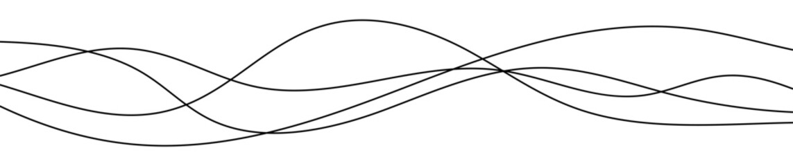 Thin curved wavy lines