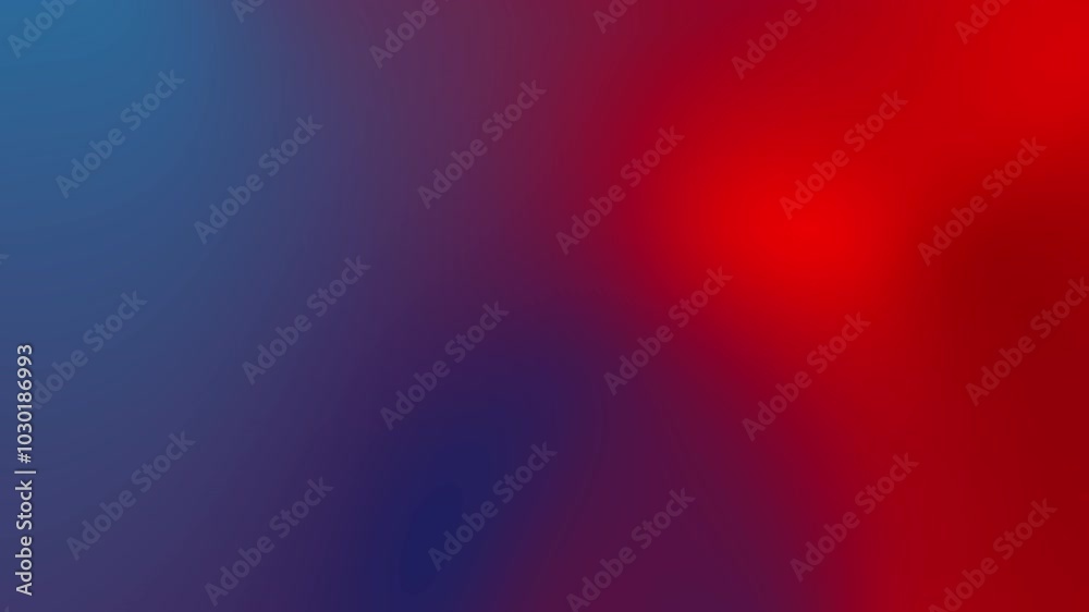 Wall mural abstract blurred background with a gradient of blue and red colors.