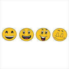 Naklejka premium set of smileys