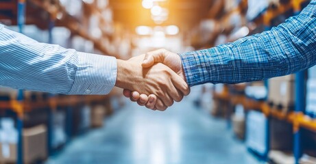 In warehouses, handshakes, agreement, and teamwork, meetings, and deals occur. Management, logistics, warehouses, and distribution collaborate with courier companies, as well.