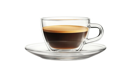 Obraz premium PNG, a cup of coffee on a white background, created using Generative AI technology.