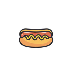 simple hotdog logo for fast food business