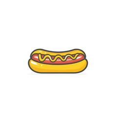 simple hotdog logo for fast food business