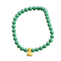 3D Islamic Prayer Beads Green Emirates Design