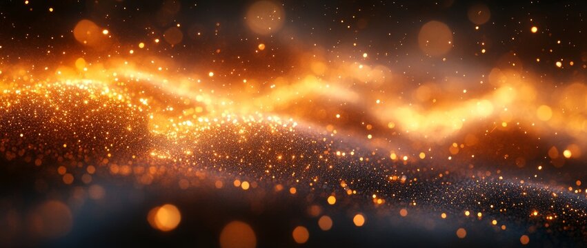 Fireworks and bokeh on New Year's Eve. Abstract background holiday.