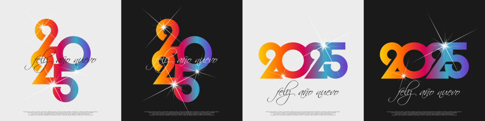 Obraz premium 2025 - feliz año nuevo