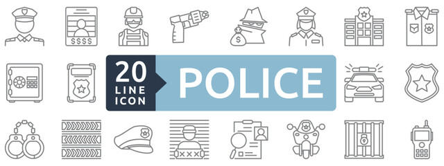 Police icon set © slamet