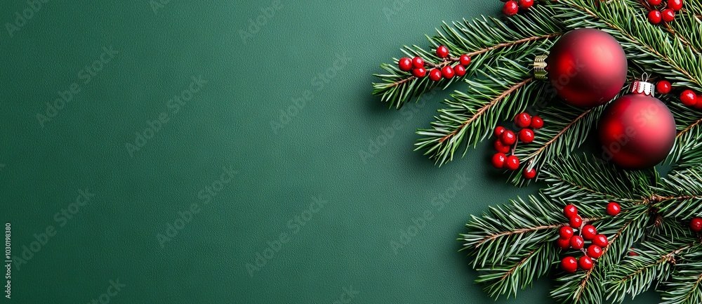 Poster Decoration backdrop for Christmas Happy New Year Isolated Christmas background Copy space Area for texts