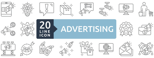 Advertising icon set