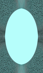 Bright vertical black frame on turquoise background, place for text, halloween, banner, rainbow border. Christmas lights.