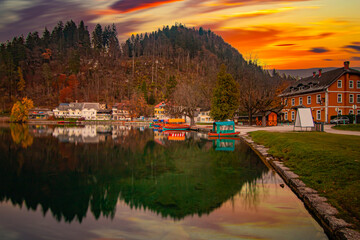 Slovenia's magnificent lake Bled in autumn