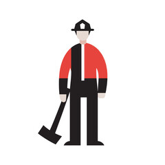firefighters doing their job, vector illustration