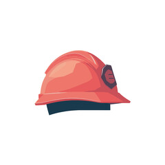 firefighter hat or head protection, vector illustration