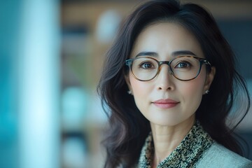 Woman With Blurry Vision Struggling to See Through Glasses