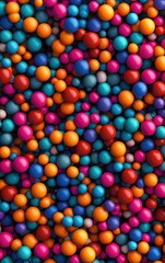 Colorful abstract spheres in vibrant patterns, perfect for backgrounds or textures.