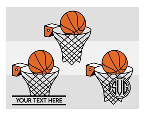 Basketball Hoop SVG Silhouette Bundle, Basketball Hoop Silhouette, basketball Net, Sports Svg, Basketball Hoop With Ball, Ball Svg, Basketball Png, Basketball Svg Images, Cut Files