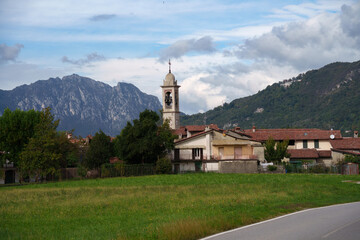 Bartesate, old village along the road to Colle Brianza, Italy